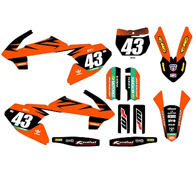 KTM65SX SX65 Graphic Kit W/Rider Number And Name 2016-2023 21mil Laminated • $51.55