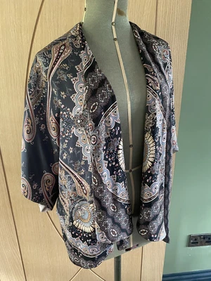 £14 • Buy Topshop Womens Size 8 Paisley Print Kimono Style Cover Up