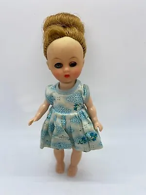 Vintage Ginger Hard Plastic Doll  With Blue Dress     H39 • $12.95