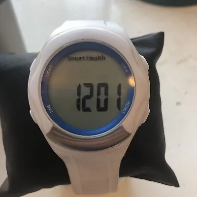 Smart Health Pulse Digital Watch Back White Resin Band Back Light- New Battery • $8.50