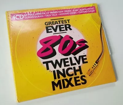 Greatest Ever 80s Twelve Inch Mixes 4xCD Ft.FGTH New Order A-ha 1980s Music NEW • £8.49
