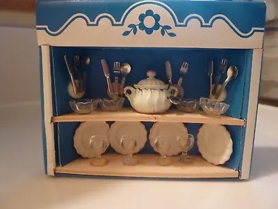 Vintage Dollhouse Miniature BODO HENNIG Dish Set Plates Flatware VGC • $35
