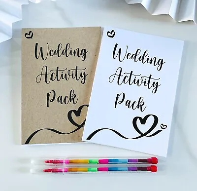 Kids Wedding Activity Pack Book Favour A6 Size Party Colouring Puzzles Words • £1.75