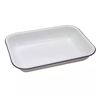 Falcon Enamel Oblong Pie Dish 20cm Roasting Baking Serving Camping Caravan Cook • £24.49