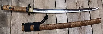 Vintage 26 Inch Bamboo Wrapped Japanese Samurai Katana Sword With Sheath • $200