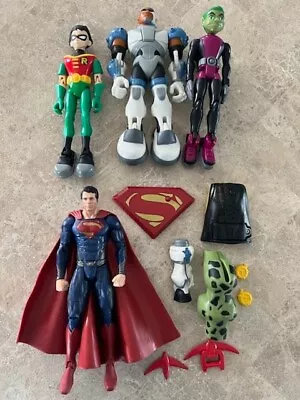 DC Comics Figure Lot Teen Titans Robin Cyborg Beast Boy Movie Masters Superman • $14