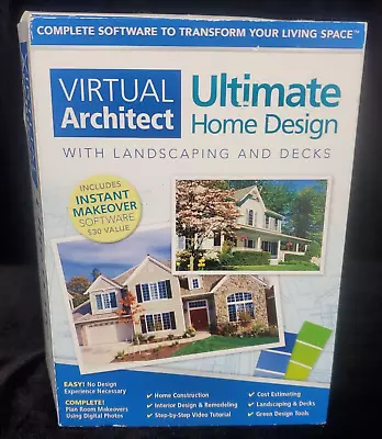 VIRTUAL ARCHITECT Ultimate Home Design With Landscaping & Decks Software SEALED • $29.98