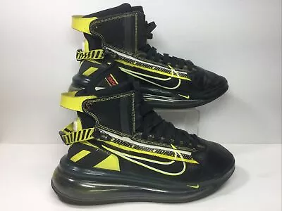 Nike Air Max 720 SATRN AS QS Mens Size 8 Black/Yellow Athletic Shoes BV7786-001 • $49.95