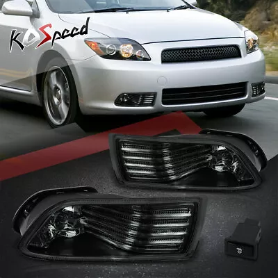 Smoked Lens Front Bumper Driving Fog Light Lamps W/Switch For 05-10 Scion TC • $51.19