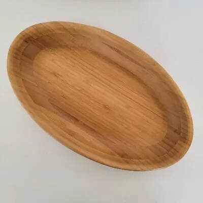 Totally Bamboo Oval Wooden Serving Bowl Natural Bamboo Color • $31.99