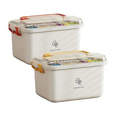 Medicine Storage Box Portable Medication Storage Large-Capacity Medicine Box • £15.89