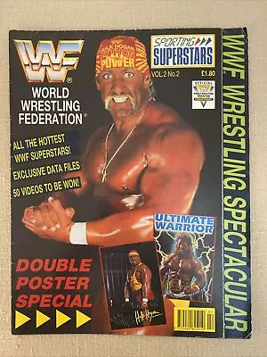 WWF WWE Sporting Superstars Vol 2 #2 Double Poster Hulk Hogan / Ultimate Warrior • £20