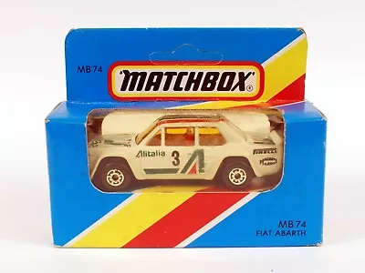 Matchbox MB74 Fiat Abarth Alitalia 1:53 Diecast Model - Mint In Unopened Box • $29