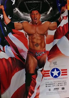 2006 Great American Bash Wwe Ppv Poster Batista Always Rolled Never Folded Ecw • $49