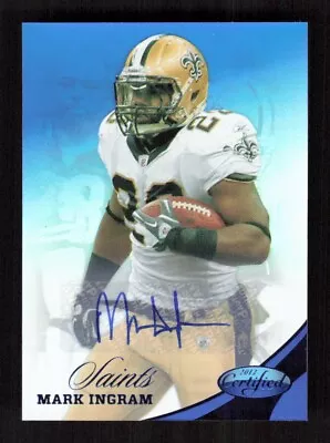 2012 Panini Certified #114 Mark Ingram Mirror Blue Auto #'d /25 • $14.95