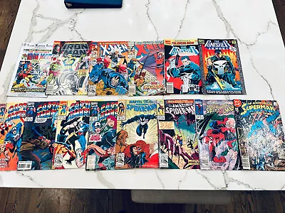 Vintage Lot 14 Marvel Comics Superman Spiderman Captain America X-men Avengers • $12.99