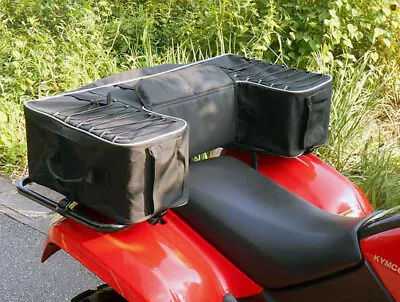 Black 4-Wheeler ATV Rear Rack Gear Storage Bag With Cushion For Honda Yamaha New • $62.65