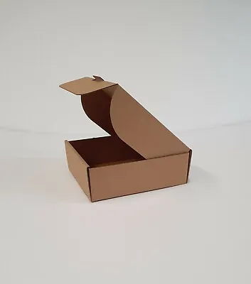 Cardboard Lidded Box Postage Postal Packaging Mail Small Parcel Gift 6''x6''x2'' • £3.96