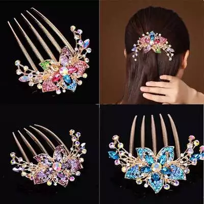 Diamante Crystal Wedding Rhinestone Hair Comb Pins Clips Bridal Hair Accessories • $8.35