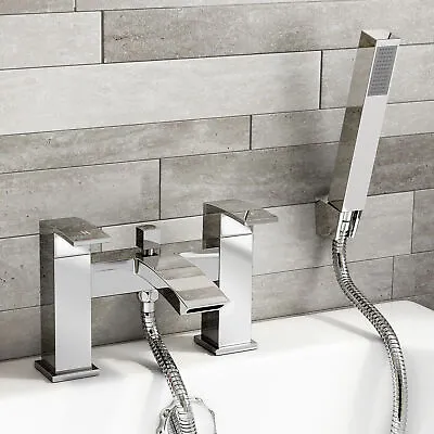 £49.50 • Buy Waterfall Bathroom Taps Chrome Basin Mixer Bath Filler Shower Deck Tap Sets