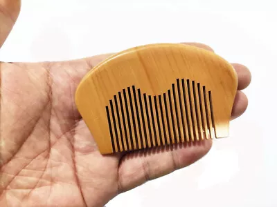 Engrave Logo-Mini Fine Tooth Wood Comb Beard Comb Pocket Moustache Comb 8.5x5cm • $4.99