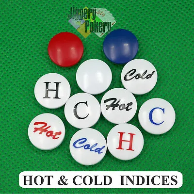 Hot & Cold Tap Indices Range Push-In Tops Insert Bathroom Basin • £3.95
