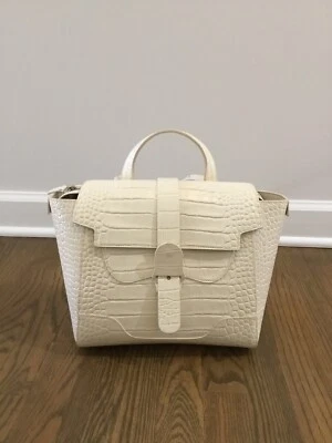 $450 • Buy Senreve Maestra Medium NWT Bag Croc-embossed/cream