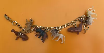 Vintage Plastic Animal Charm Bracelet • $14.99