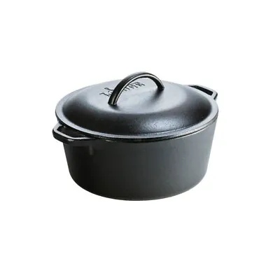 Lodge Pre-Seasoned 5 Quart Cast Iron Dutch Oven With Loop Handles • $42.51