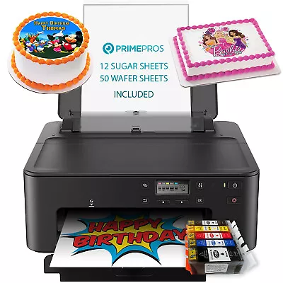 Canon Cake Topper Image Printer Edible Ink Cartridges Wafer & Sugar Sheets Kit • £313.47