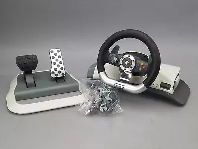 Microsoft Xbox 360 Wireless Racing Wheel With Force Feedback WRW02 - Tested • $59.99