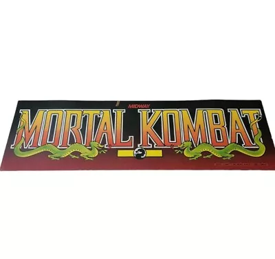 Vintage Mortal Kombat Midway Arcade Marquee Original 1992 Rare  • $50