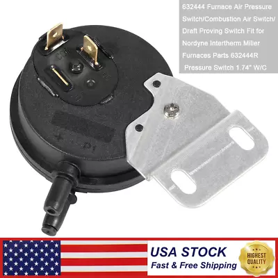 632444 Furnace Air Pressure Switch For Nordyne Intertherm Miller Furnaces Parts • $23.95