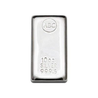 $475 • Buy 10 Oz Solid Silver Bullion Bar 999.5 Purity ABC Australia Hallmarked Brand  