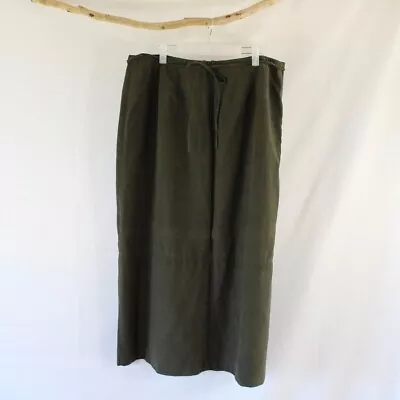 Venezia Jeans Clothing Co Long Modest Soft Green Maxi Skirt Size 18 With Belt • $20