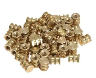 Blind Brass Insert Nut Injection Moulding 50 X M5 Thread L=10mm Threaded M5x10mm • £7.50