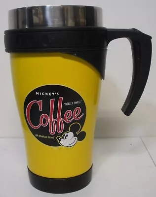 Mickey's Really Swell Coffee Mug. Yellow. Insulated With Handle. • $10