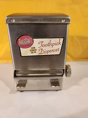 Vtg TableCraft Metal Stainless Steel Restaurant Diner Retro Toothpick Dispenser • $16.99