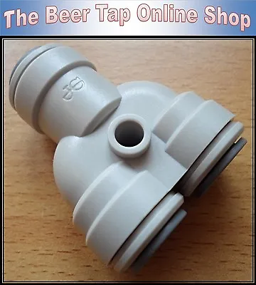 John Guest 3/8  2 Way Beer Gas Line Splitter Connector. Cornelius / Corny Keg.  • £4.65