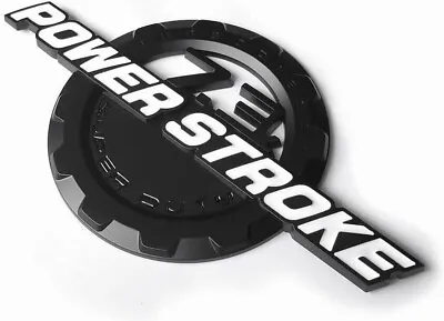 1x New 7.3L Power Stroke Power Super Duty  Side Fender 3D Badge Emblems White • $15.65