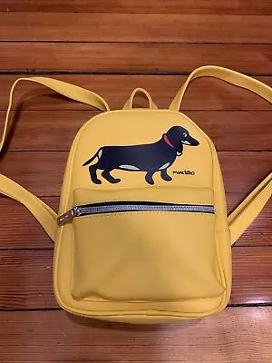 Marc Tetro Dachshund Dog Yellow  Backpack Adjustable Straps Pre-owned • $25