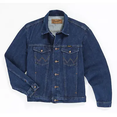 Wrangler® Men's Cowboy Cut Dark Wash Denim Jacket 74145PW • $39.97