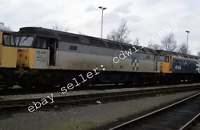 35mm British Railway Slide - BR No. 47430 At Old Oak Common MPD 1993 [E626] • £1.75