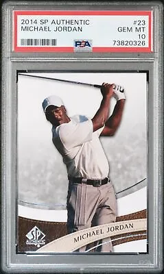 Michael Jordan 2014 Upper Deck SP Authentic Golf Card #23 Graded PSA 10 • $129