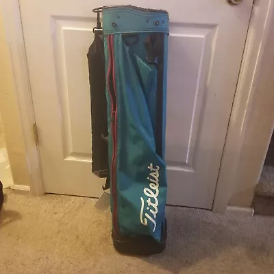 Vintage Titleist Lightweight 4-Way Golf Bag Teal Carry Sunday Bag • $129.99