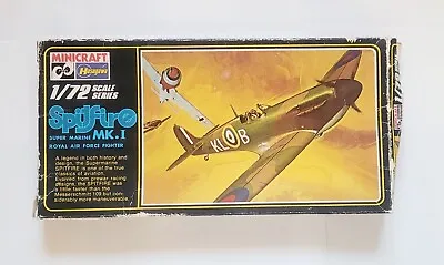 Hasegawa Spitfire  MK. 1 Model Airplane 1:72 Scale Vintage Free Shipping • $22.50