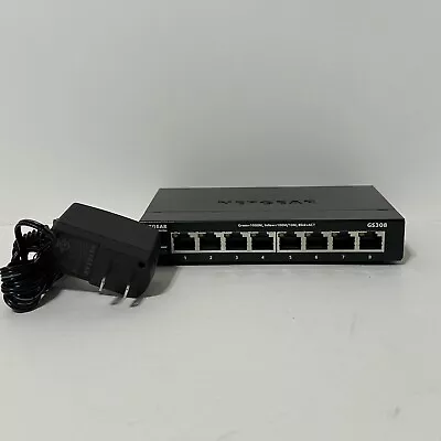 Netgear S350 Series GS308 V3 8-Port Gigabit Ethernet Switch W Power Cord • $24.99