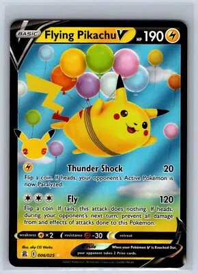 Pokemon Flying Pikachu V Ultra Rare Celebrations 006/025 NM • $1.75