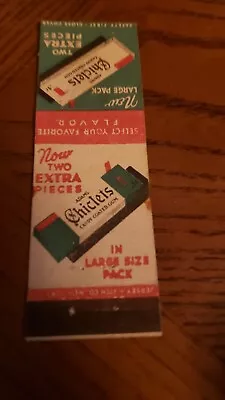 Vintage Matchcover Chiclets Gum Large Pack • $2.50