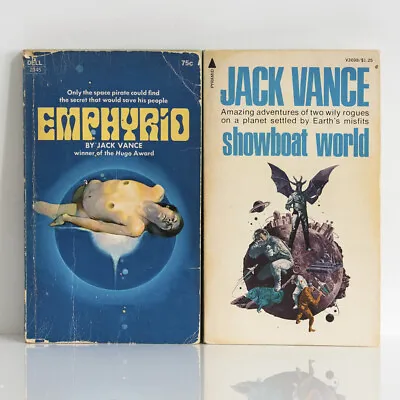 JACK VANCE Emphyrio + Showboat World - 1970s US Vintage Science Fiction Sci-Fi • £10